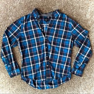 American Eagle Outfitters, blue plaid, lightly used, XL, Classic fit